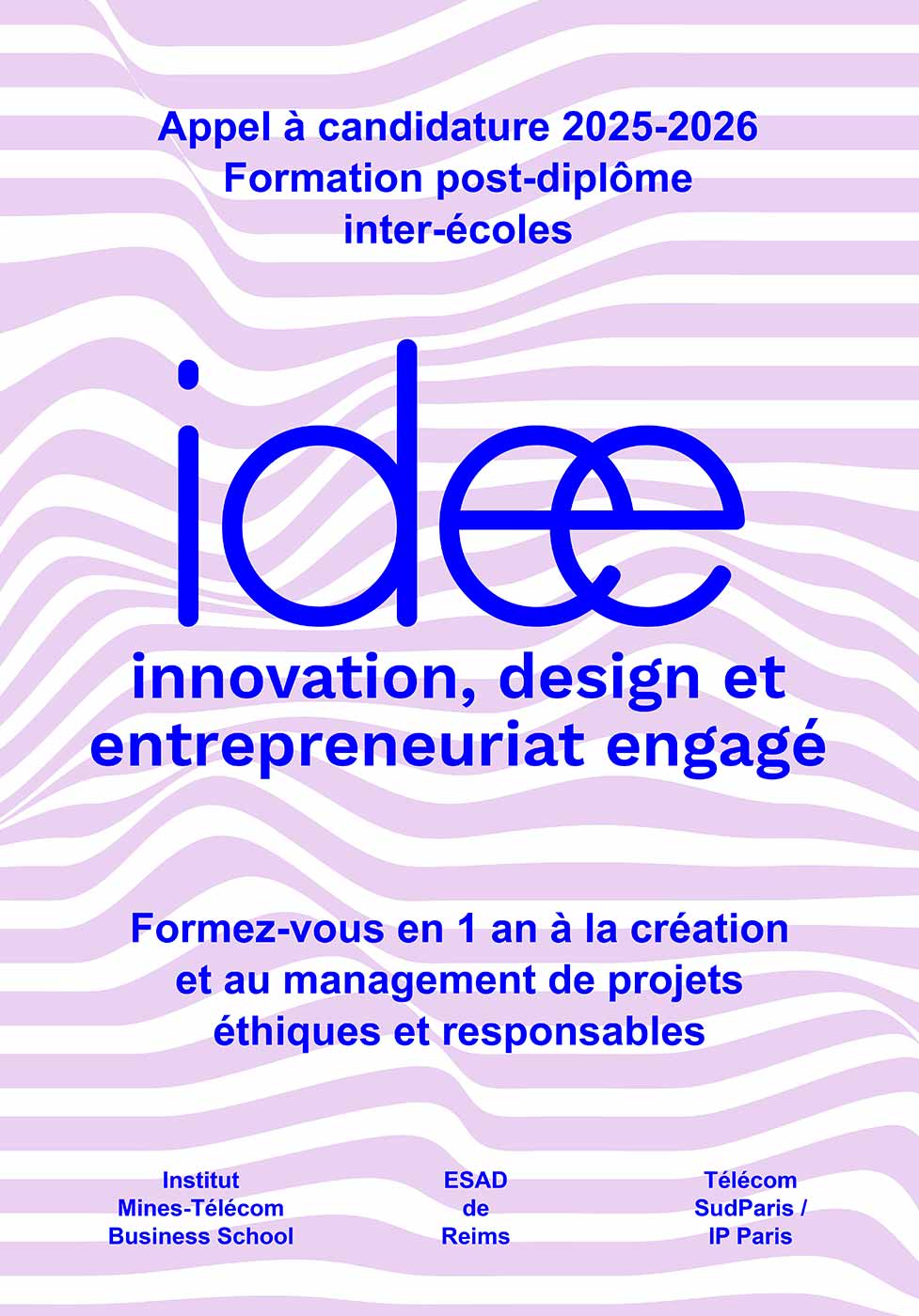 post-diplôme IDEE, candidature 2025-2026