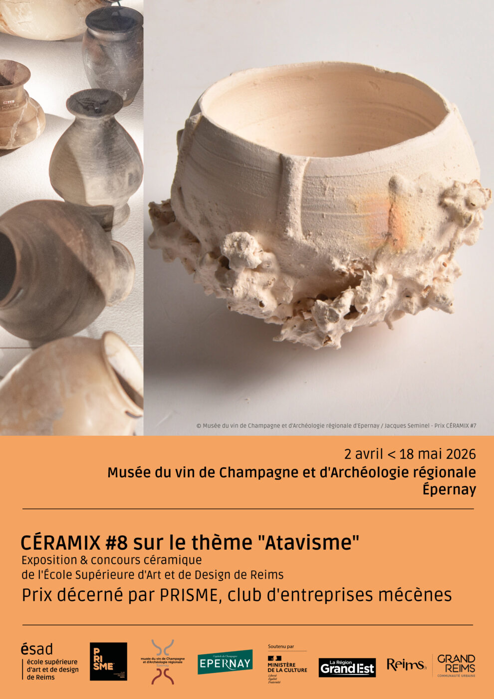 CÉRAMIX #8, exposition du concours céramique au musée du vin de Champagne et d&rsquo;Archéologie régionale d&rsquo;Épernay 