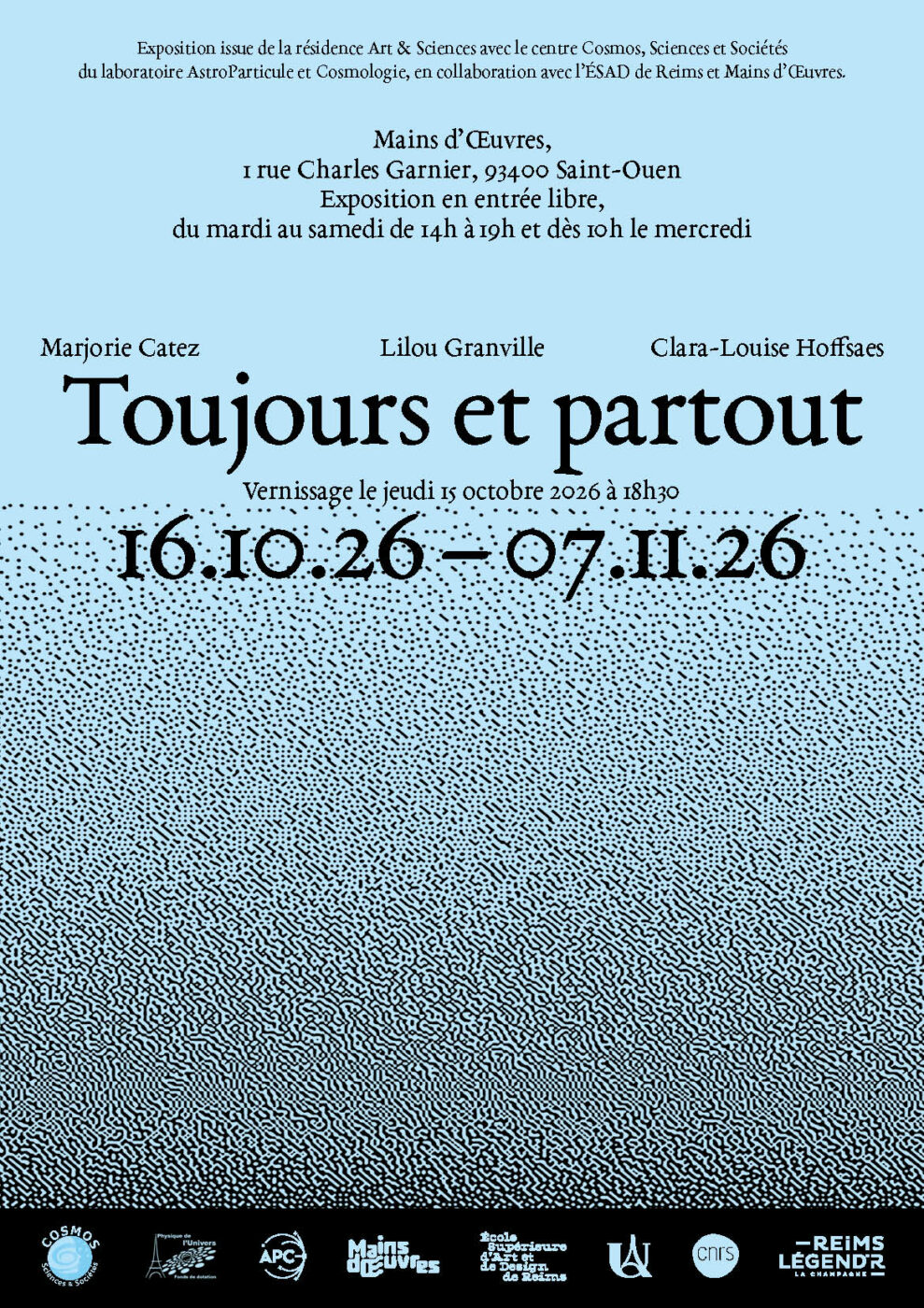 Exposition / résidence Art & Sciences 2026 : trois regards sur l&rsquo;invisible